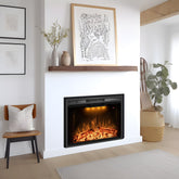 25inch Recessed&Wall-Mounted Electric Fireplace Inserts with Glass Door